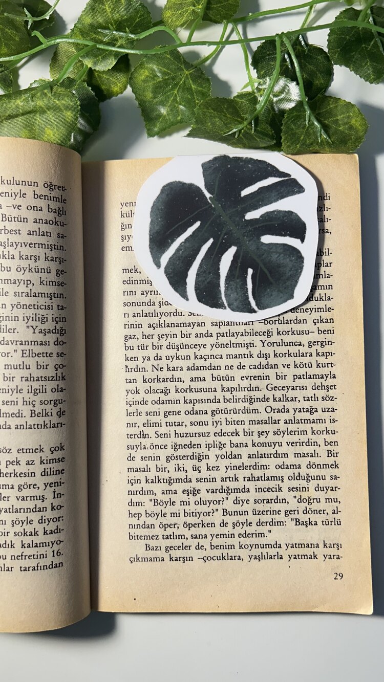 Deve tabanı mıknatıslı kitap ayracı