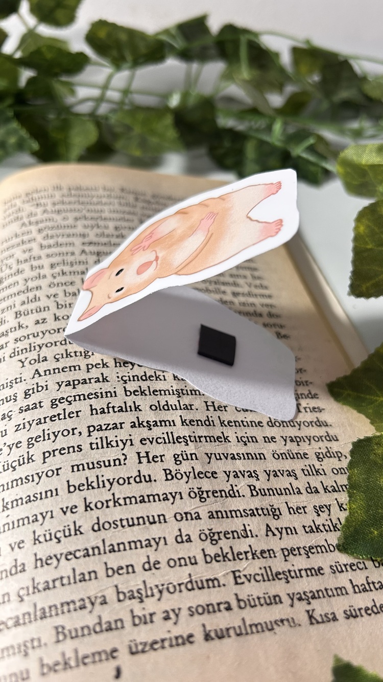 Mıknatıslı Hamster kitap ayracı, Magnetli kitap ayracı, Manyetik kitap ayraç