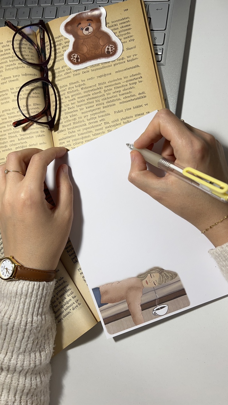 Şekerleme Notepad Çek Kopar Defter, Tutkallı Bloknot, A5, Çizgisiz Defter