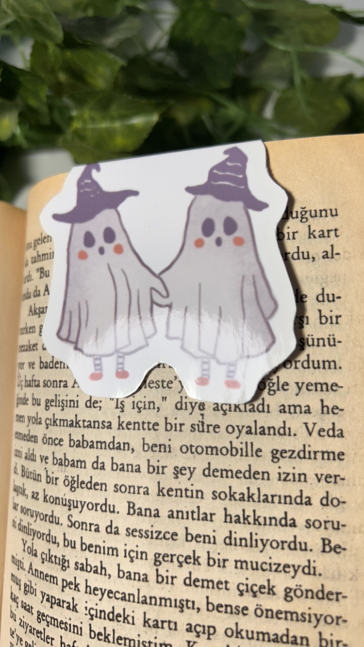 Hayalet temalı mıknatıslı kitap ayracı