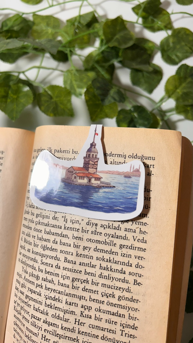 Mıknatıslı Kız Kulesi kitap ayracı, Magnetli kitap ayracı, Manyetik kitap ayracı