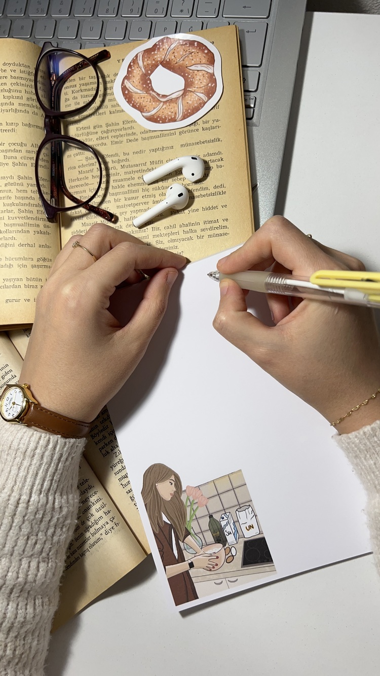 Mutfak Temalı Notepad Çek Kopar Defter, Tutkallı Bloknot, A5, Çizgisiz Defter