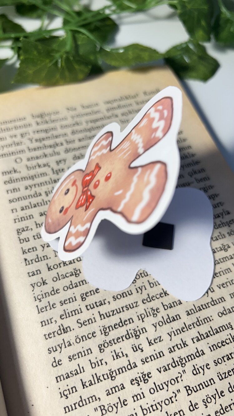 Kurabiye adam mıknatıslı kitap ayracı ginger cookie