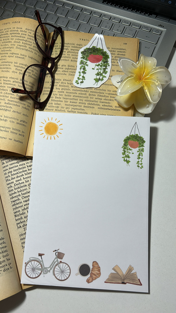 Bisiklet temalı notepad