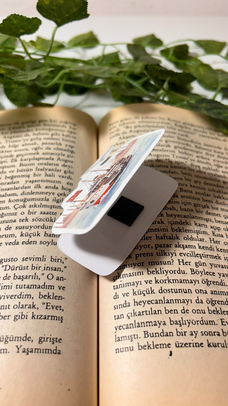 Mıknatıslı Vapur kitap ayracı, Magnetli kitap ayracı, Manyetik kitap ayracı