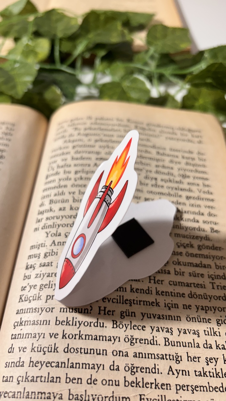 Roket kitap ayracı mıknatıslı kitap ayracı magnetli kitap ayracı manyetik ayraç