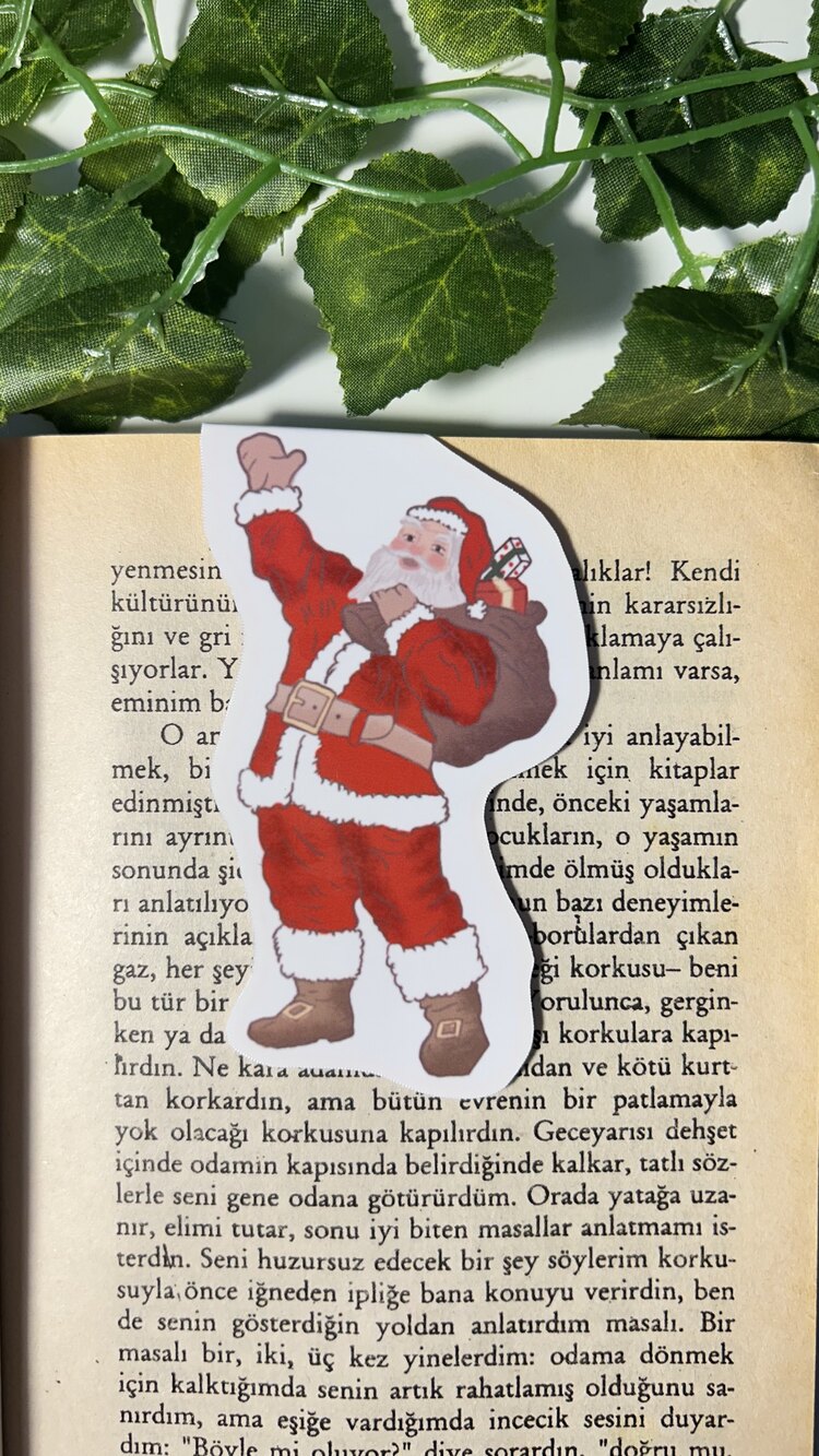 Noel Baba Mıknatıslı Kitap ayracı