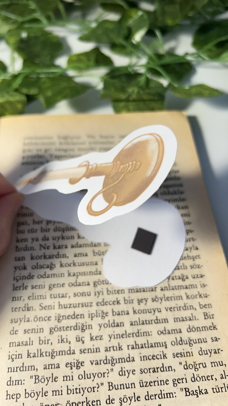 Mum mıknatıslı kitap ayracı