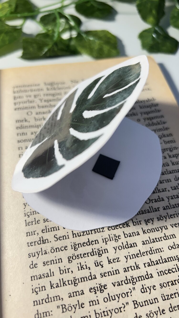 Deve tabanı mıknatıslı kitap ayracı