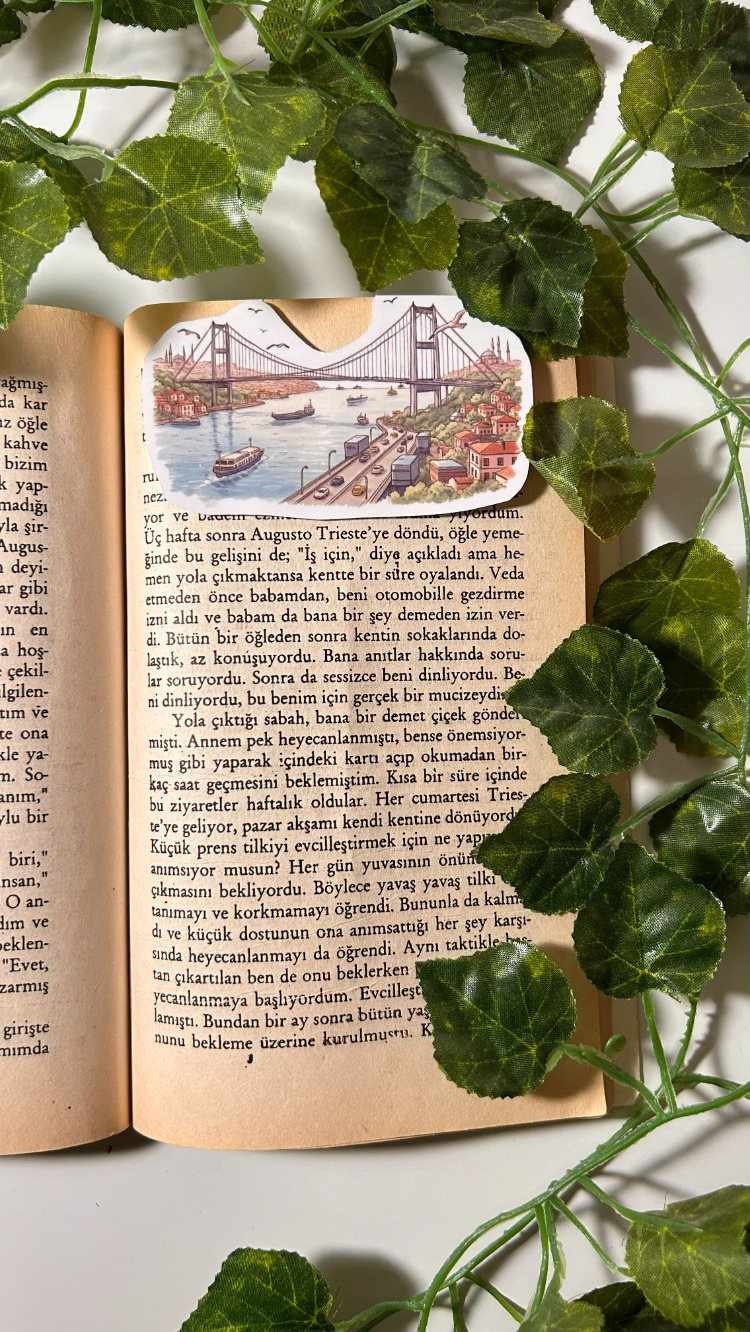 Mıknatıslı Boğaz köprüsü kitap ayracı, Magnetli kitap ayracı, Manyetik kitap ayracı