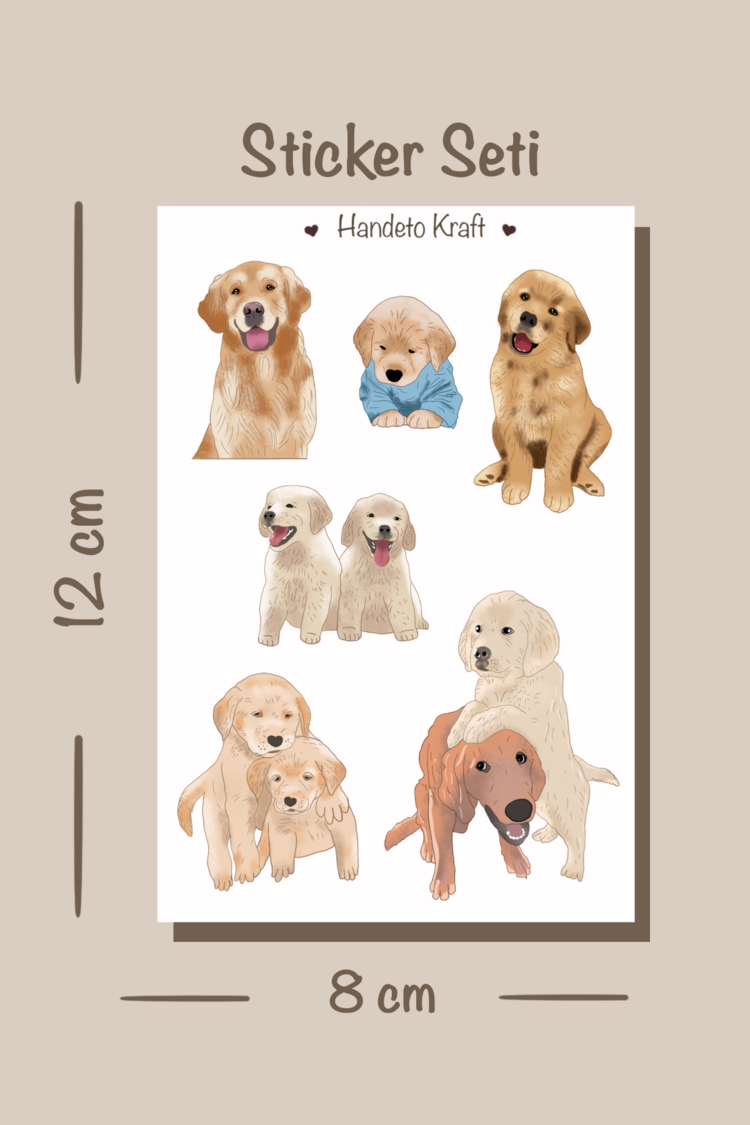 Hayvan temalı 4lü Çoklu Sticker Seti, 8x12 cm, çıkartma, bullet journal