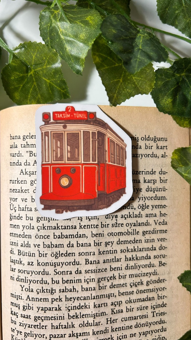 Mıknatıslı Tramvay kitap ayracı, Magnetli kitap ayracı, Manyetik kitap ayracı