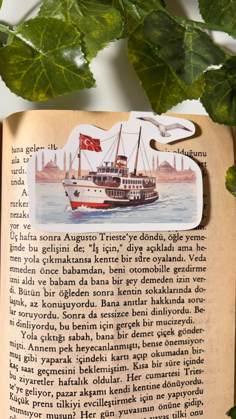 Mıknatıslı Vapur kitap ayracı, Magnetli kitap ayracı, Manyetik kitap ayracı
