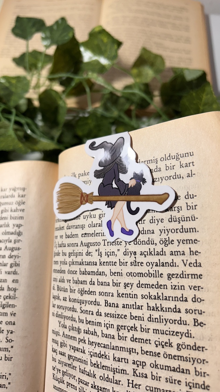Cadı kitap ayracı mıknatıslı kitap ayracı magnetli kitap ayracı manyetik ayraç