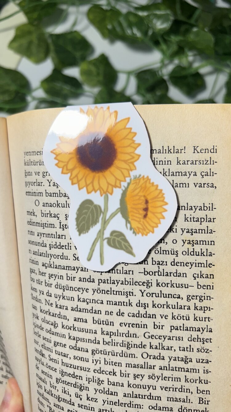 Çiçek temalı 4'lü çoklu mıknatıslı kitap ayracı seti