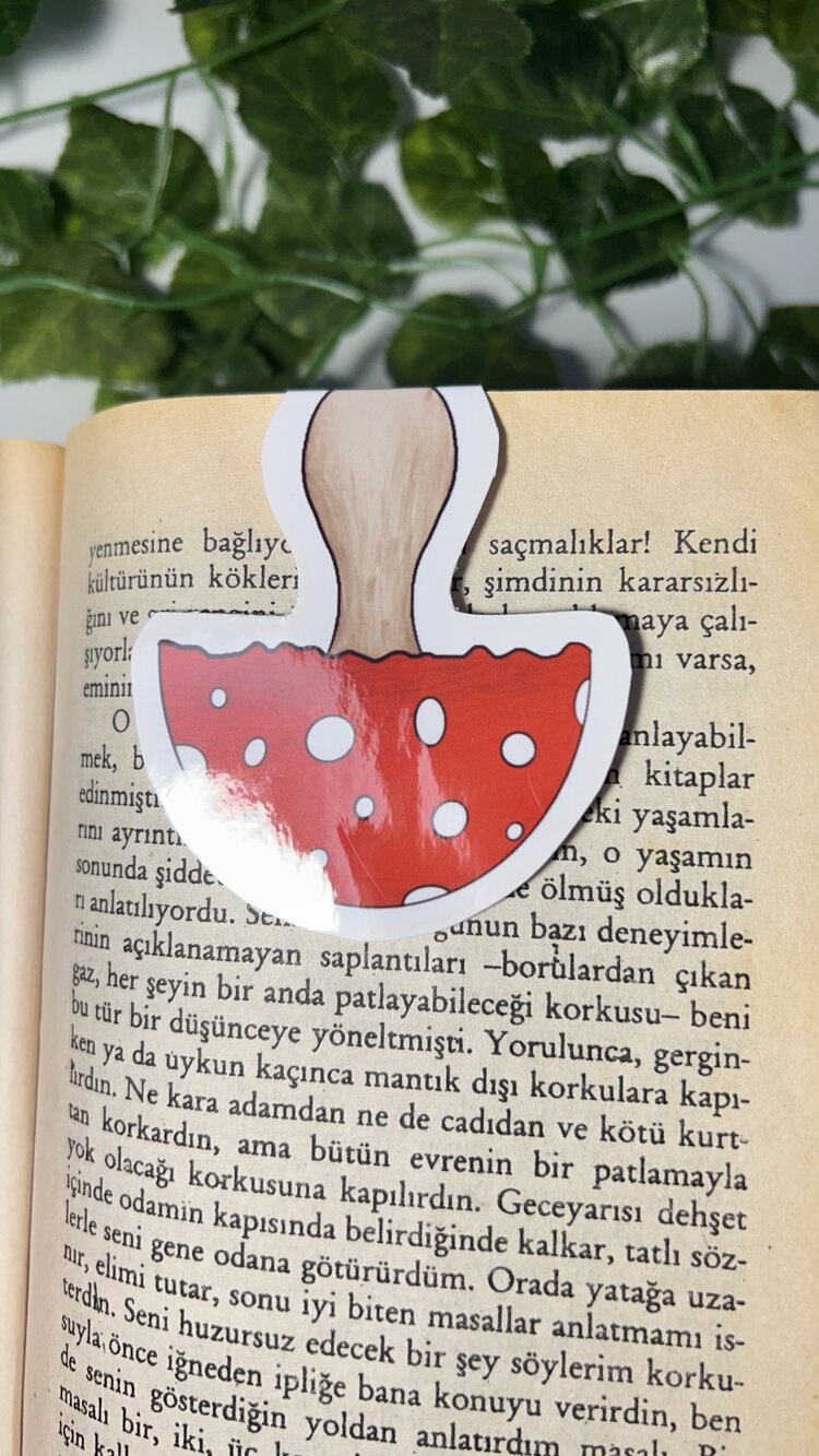 Mantar mıknatıslı kitap ayracı