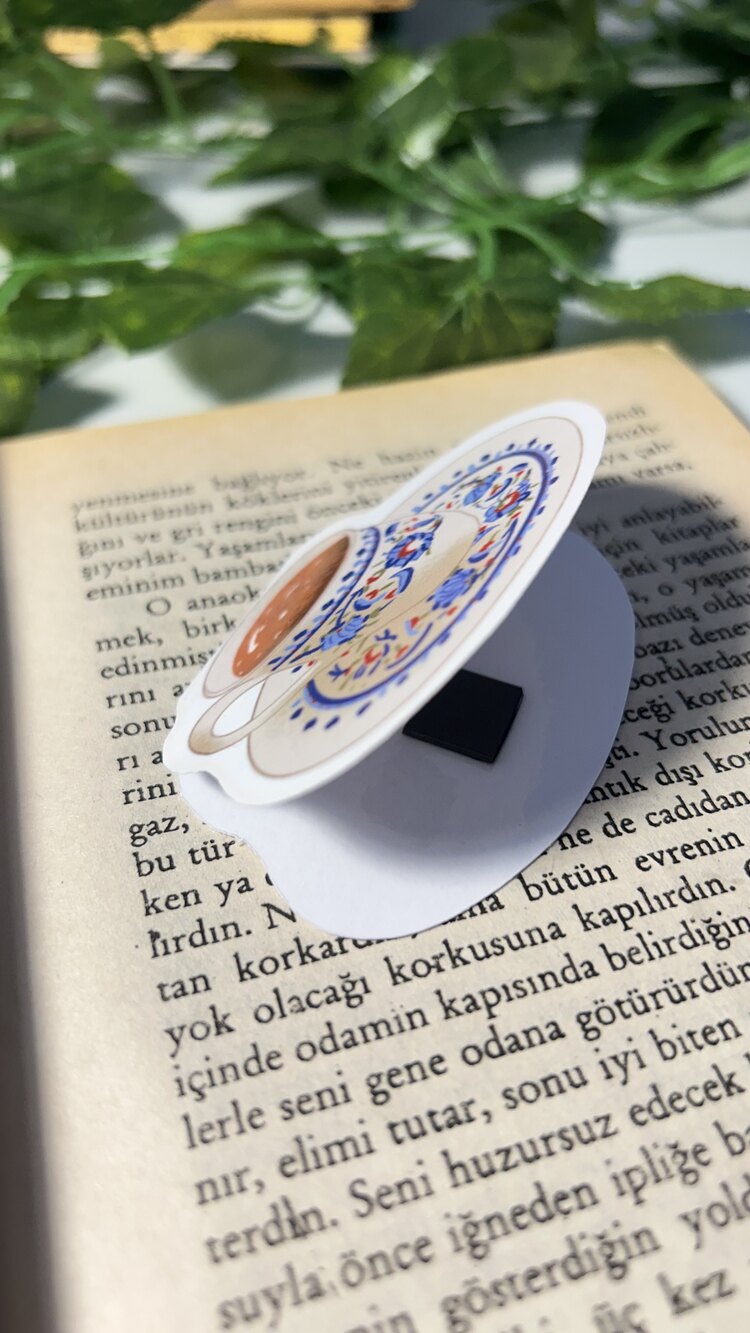 Türk kahvesi mıknatıslı kitap ayracı