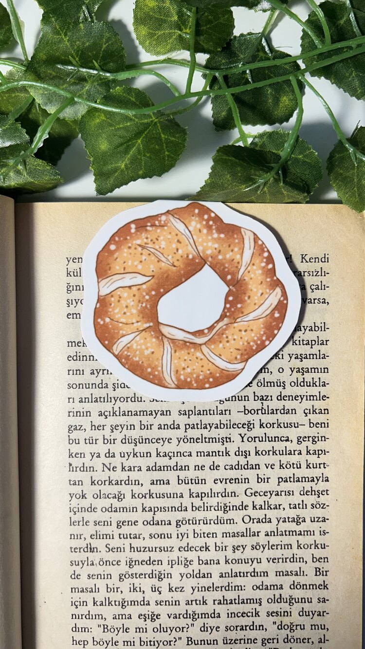 Simit mıknatıslı kitap ayracı