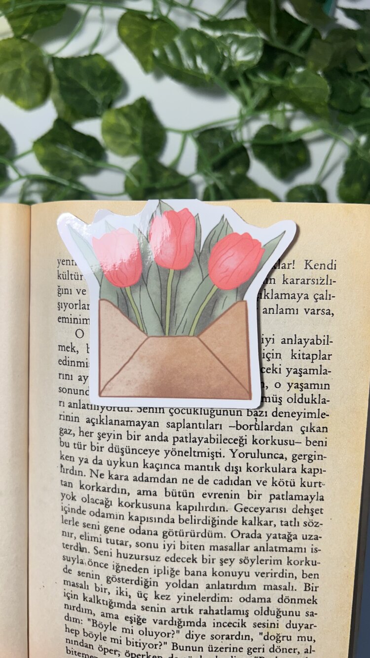 Çiçek temalı 4'lü çoklu mıknatıslı kitap ayracı seti