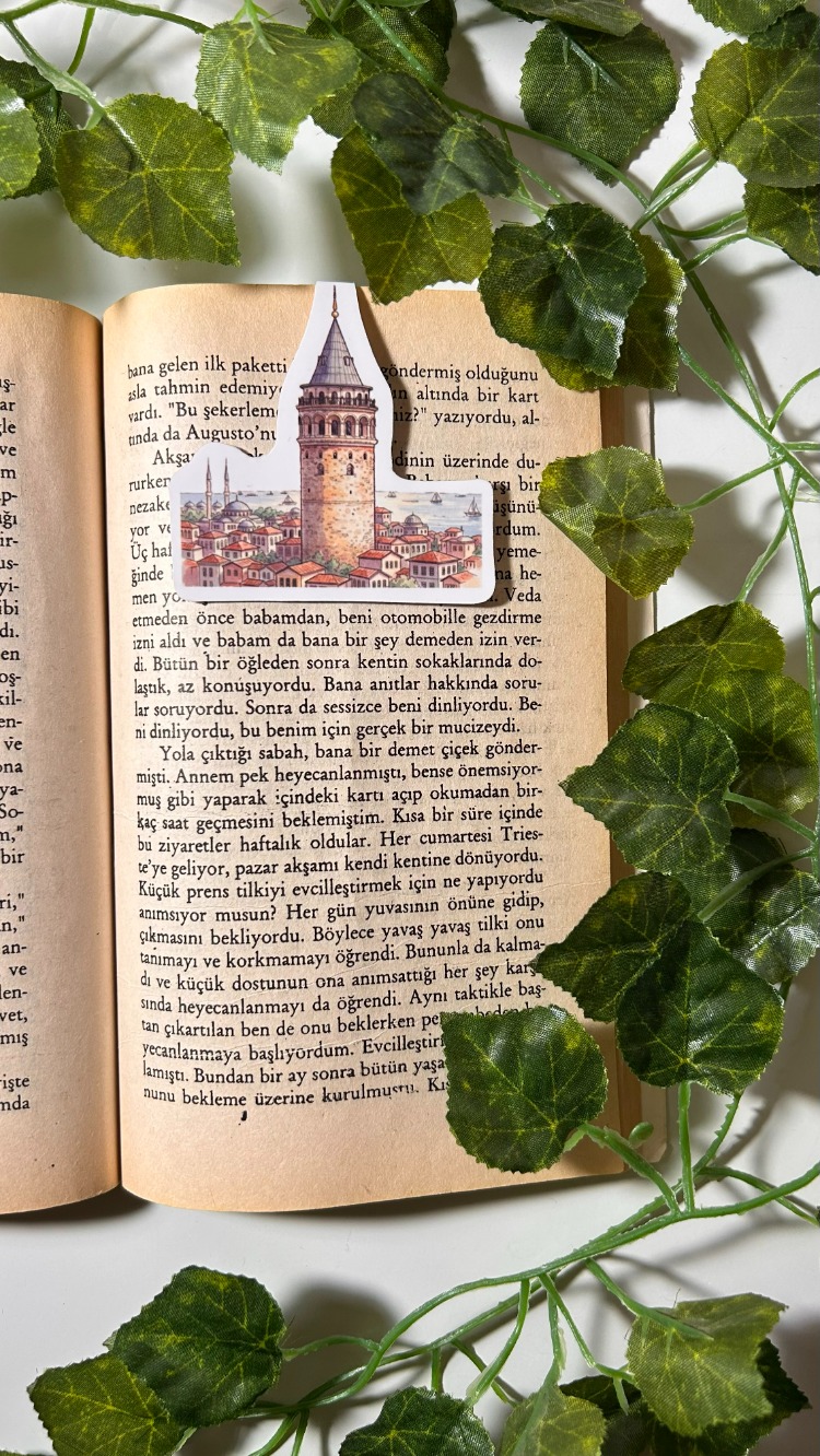 Mıknatıslı Galata Kulesi kitap ayracı, Magnetli kitap ayracı, Manyetik kitap ayracı