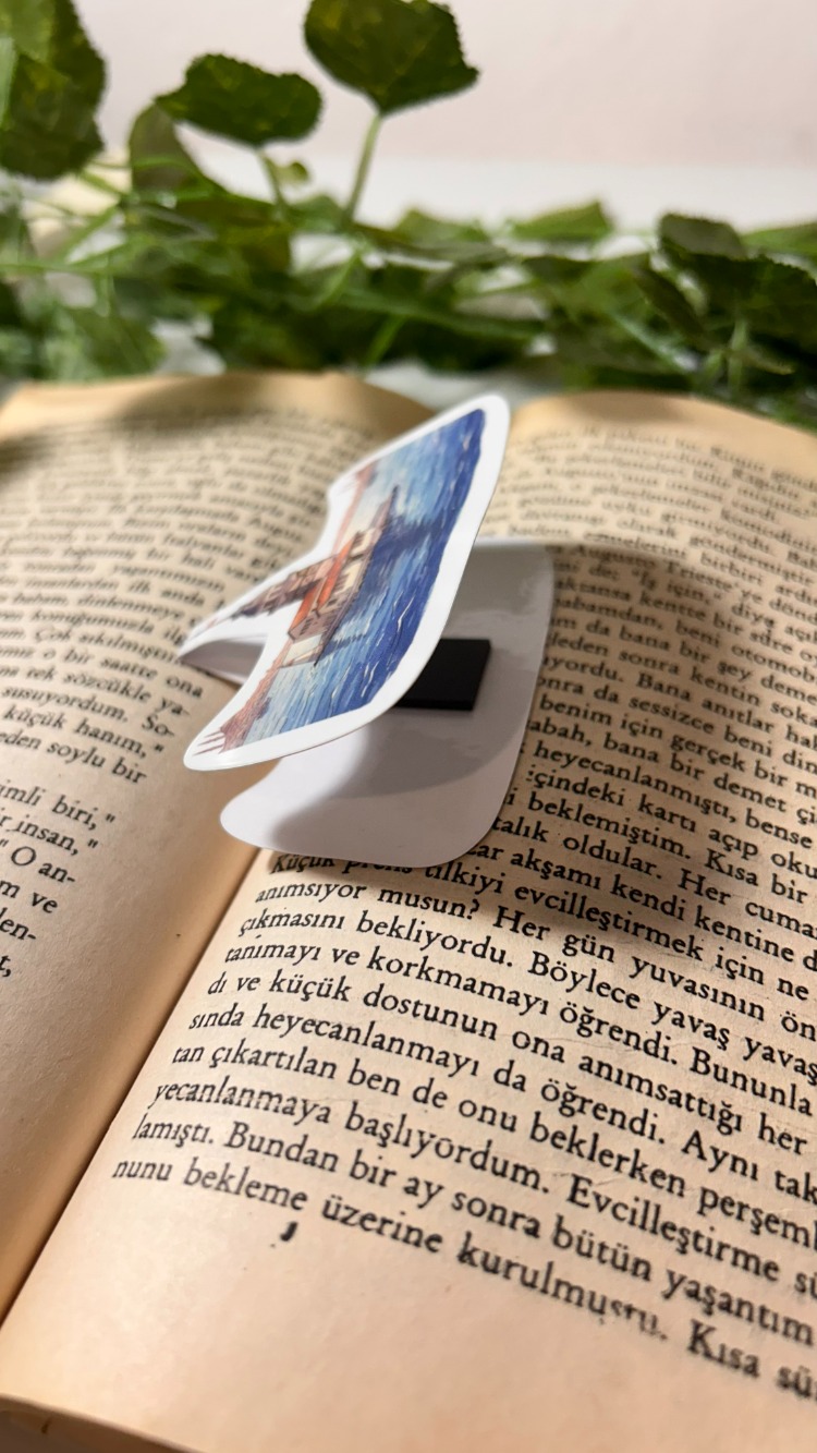 Mıknatıslı Kız Kulesi kitap ayracı, Magnetli kitap ayracı, Manyetik kitap ayracı