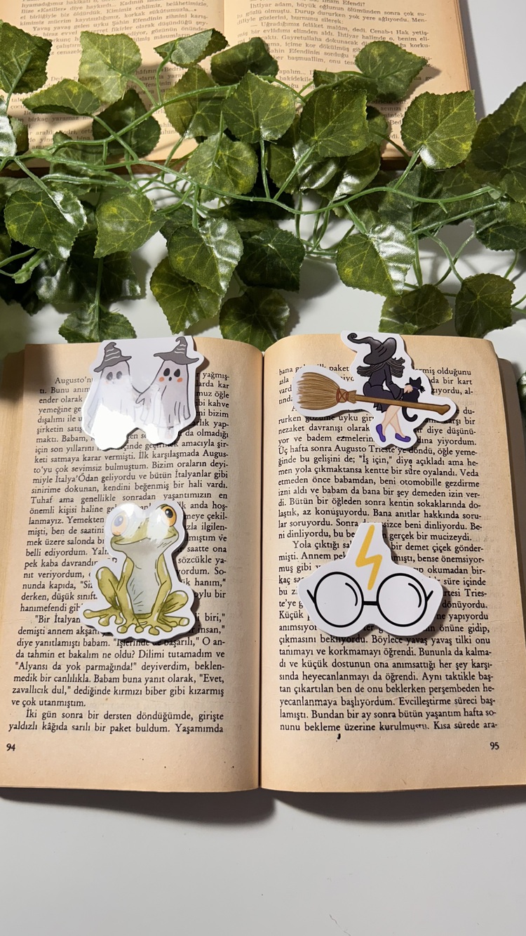 4'lü Harry Potter kitap ayracı mıknatıslı kitap ayracı magnetli kitap ayracı manyetik ayraç