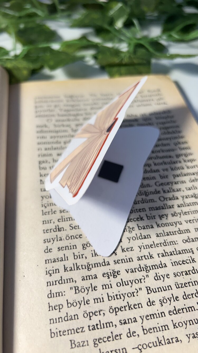 Kitap mıknatıslı kitap ayracı
