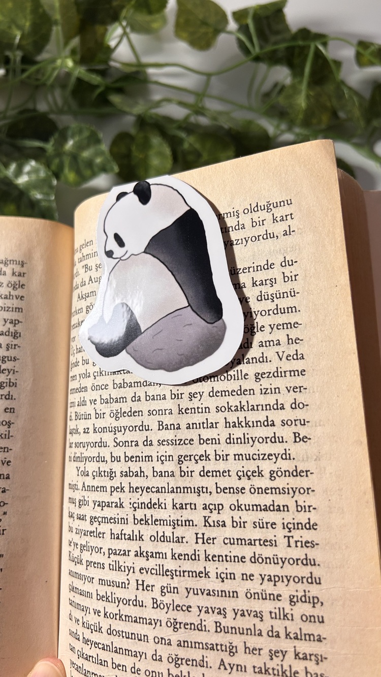 Mıknatıslı Panda kitap ayracı, Magnetli kitap ayracı, Manyetik kitap ayracı