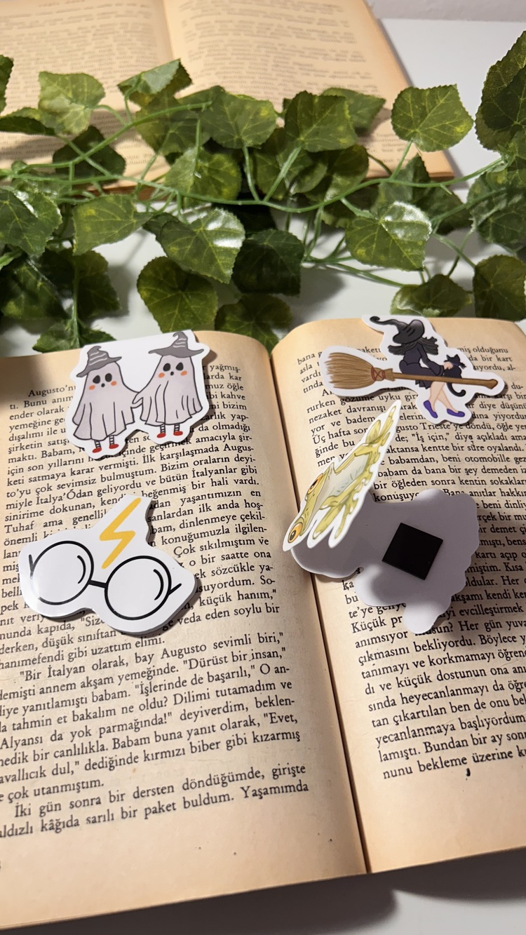 4'lü Harry Potter kitap ayracı mıknatıslı kitap ayracı magnetli kitap ayracı manyetik ayraç