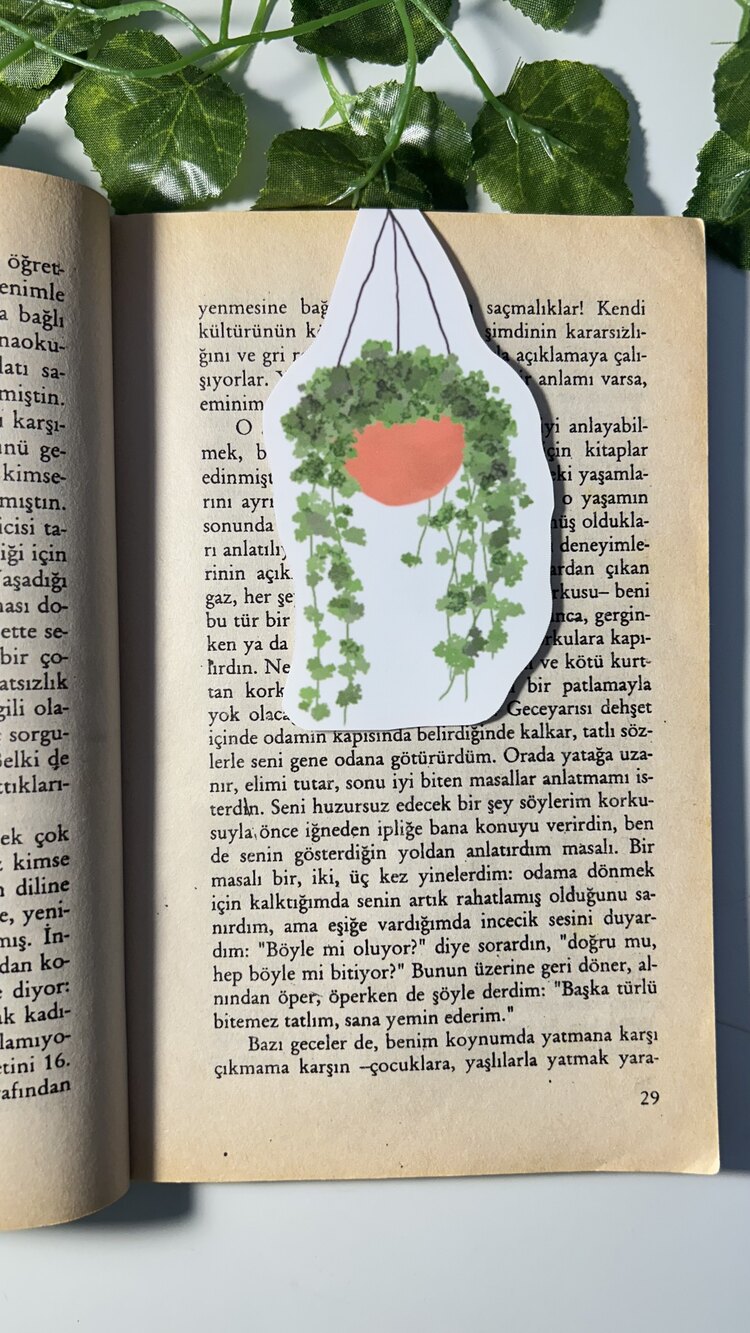 Salkım çiçek mıknatıslı kitap ayracı