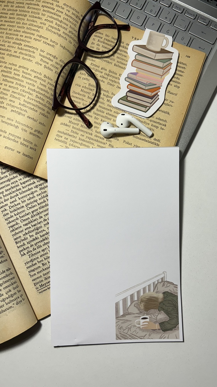 Uyku kahve Notepad Çek Kopar Defter, Tutkallı Bloknot, A5, Çizgisiz Defter