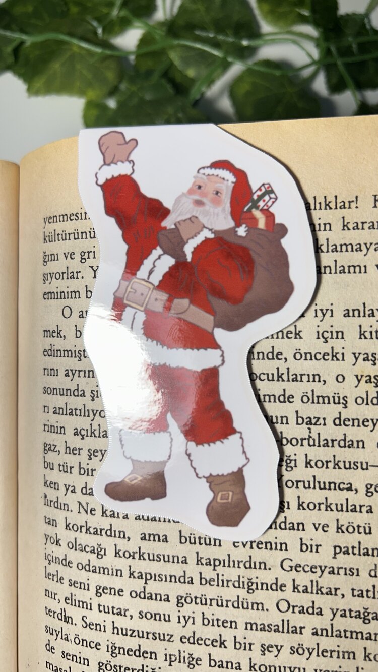 Noel Baba Mıknatıslı Kitap ayracı