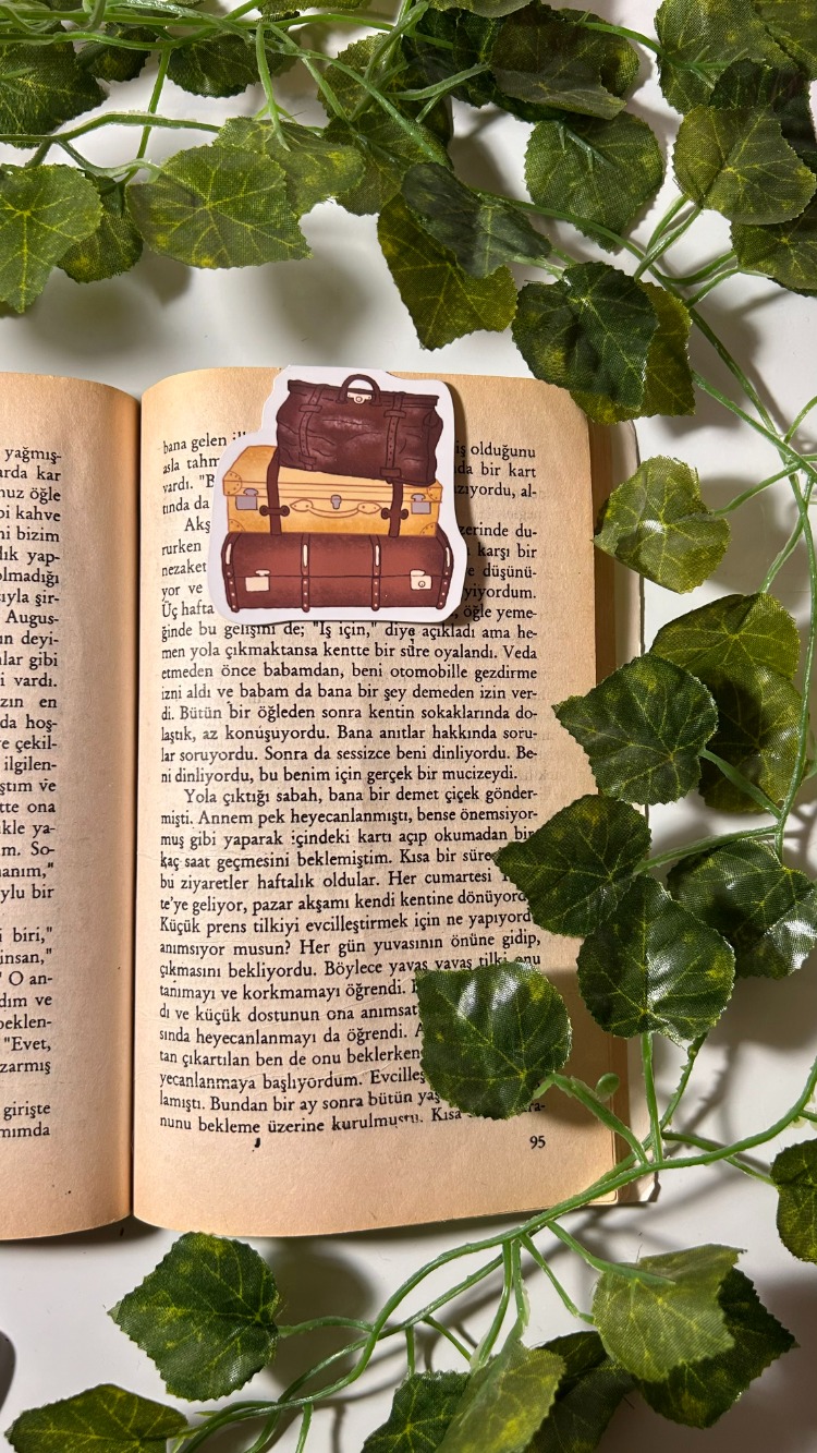 Mıknatıslı Bavul kitap ayracı, Magnetli kitap ayracı, Manyetik kitap ayracı
