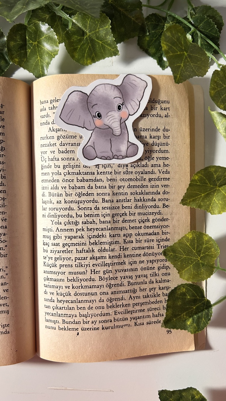 Mıknatıslı Fil kitap ayracı, Magnetli kitap ayracı, Manyetik kitap ayracı