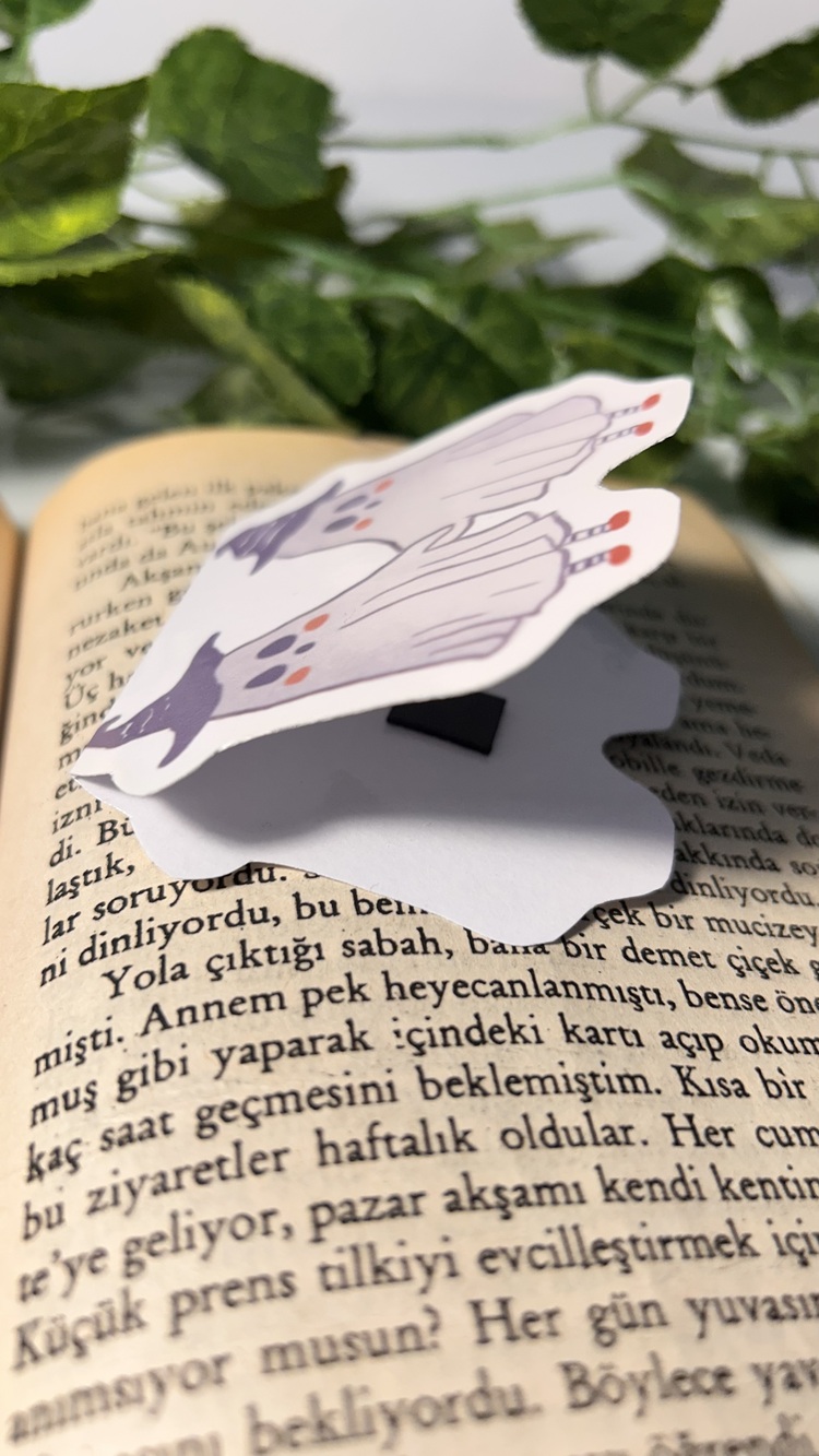 Hayalet temalı mıknatıslı kitap ayracı
