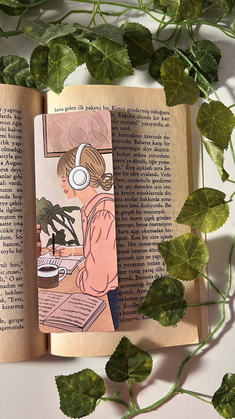 Çoklu kitap ayracı, 4 adet, El yapımı, uzun sarı saç