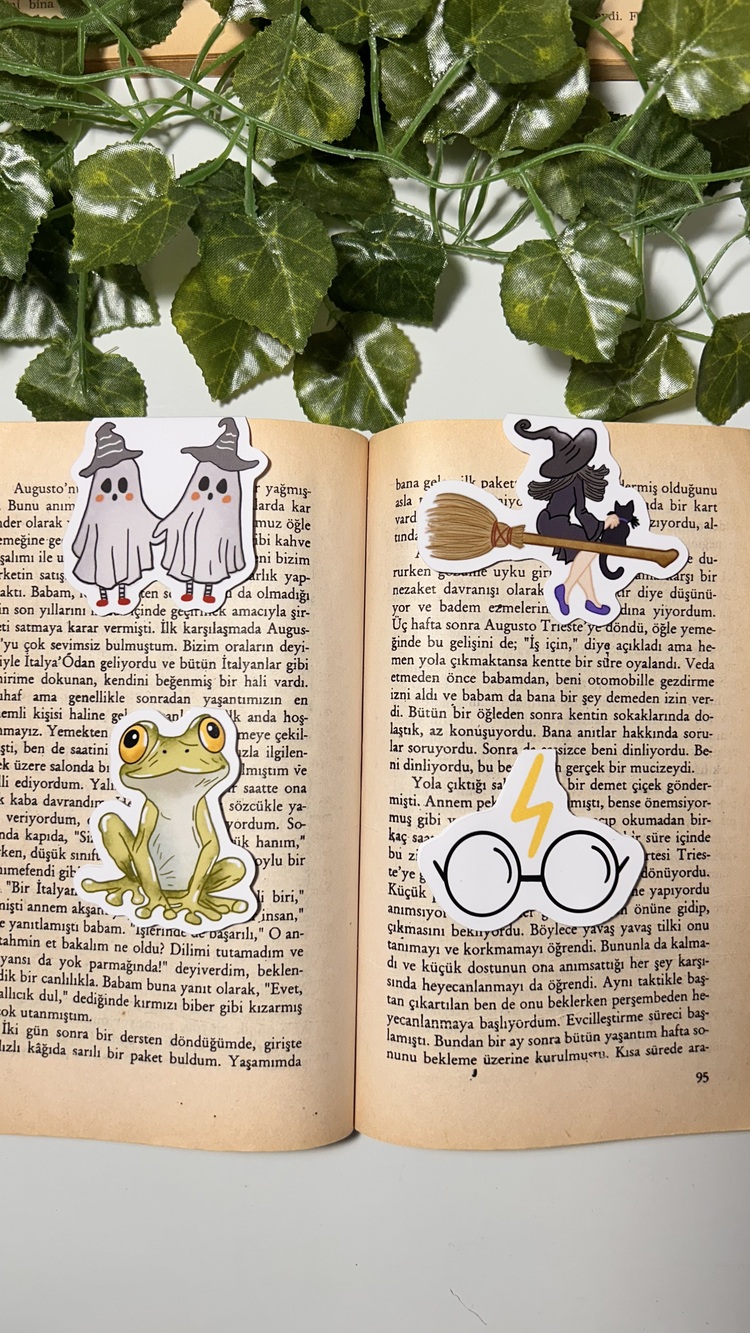 4'lü Harry Potter kitap ayracı mıknatıslı kitap ayracı magnetli kitap ayracı manyetik ayraç