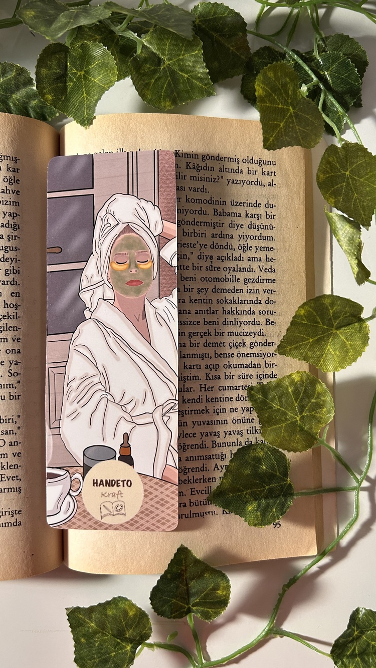 Maske temalı kitap ayracı