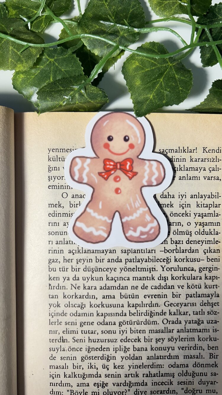 Kurabiye adam mıknatıslı kitap ayracı ginger cookie