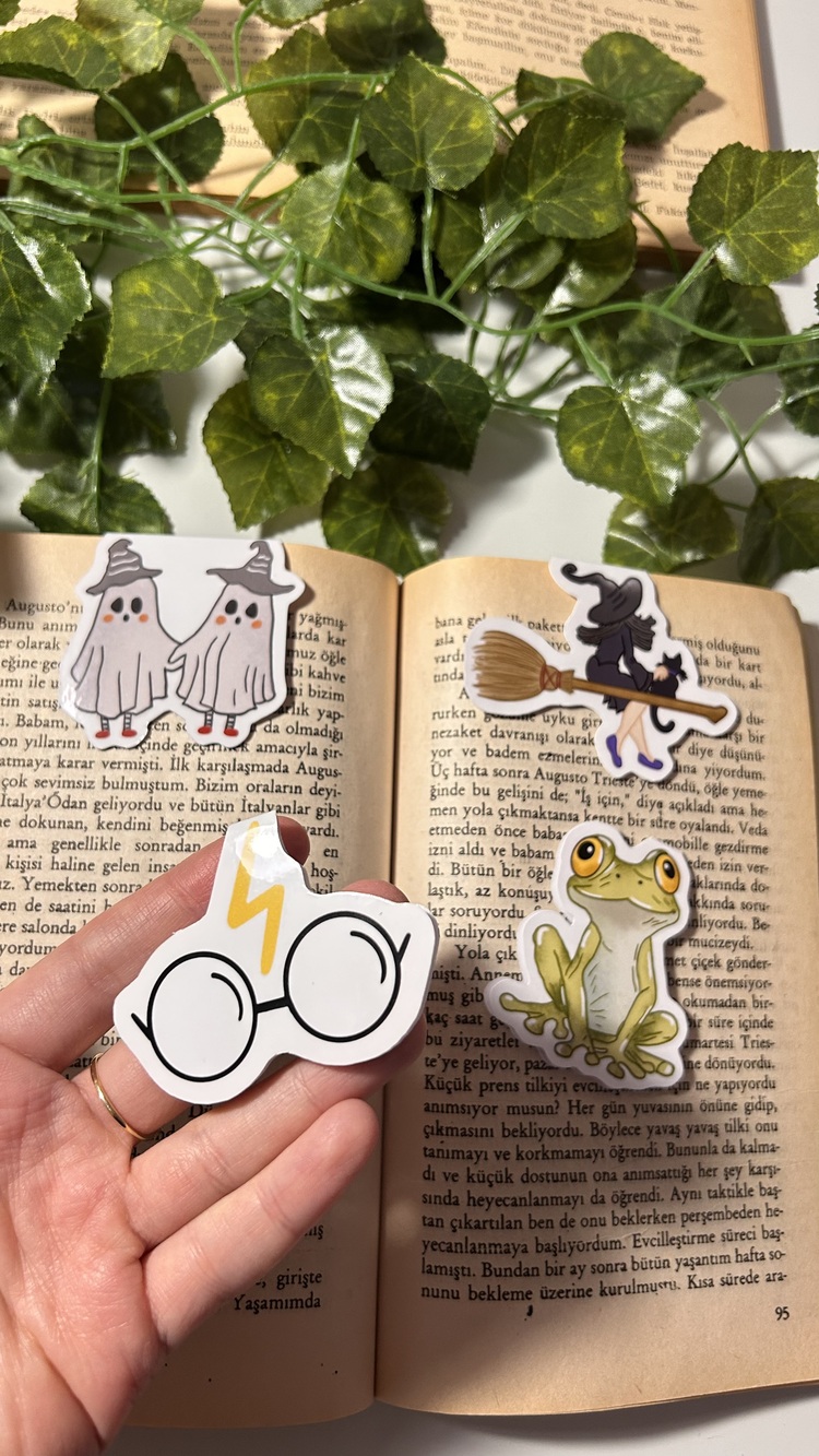 4'lü Harry Potter kitap ayracı mıknatıslı kitap ayracı magnetli kitap ayracı manyetik ayraç