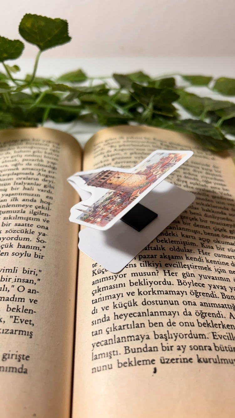 Mıknatıslı Galata Kulesi kitap ayracı, Magnetli kitap ayracı, Manyetik kitap ayracı