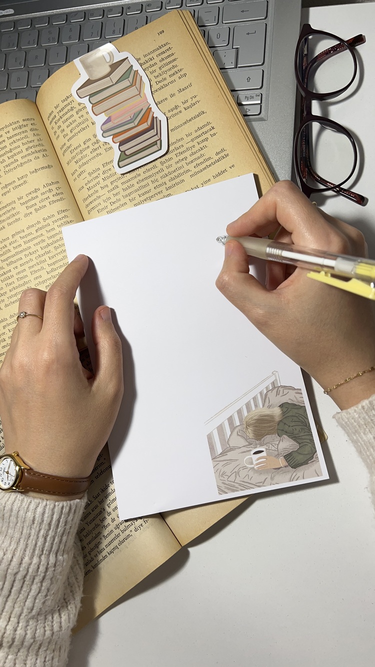 Uyku kahve Notepad Çek Kopar Defter, Tutkallı Bloknot, A5, Çizgisiz Defter