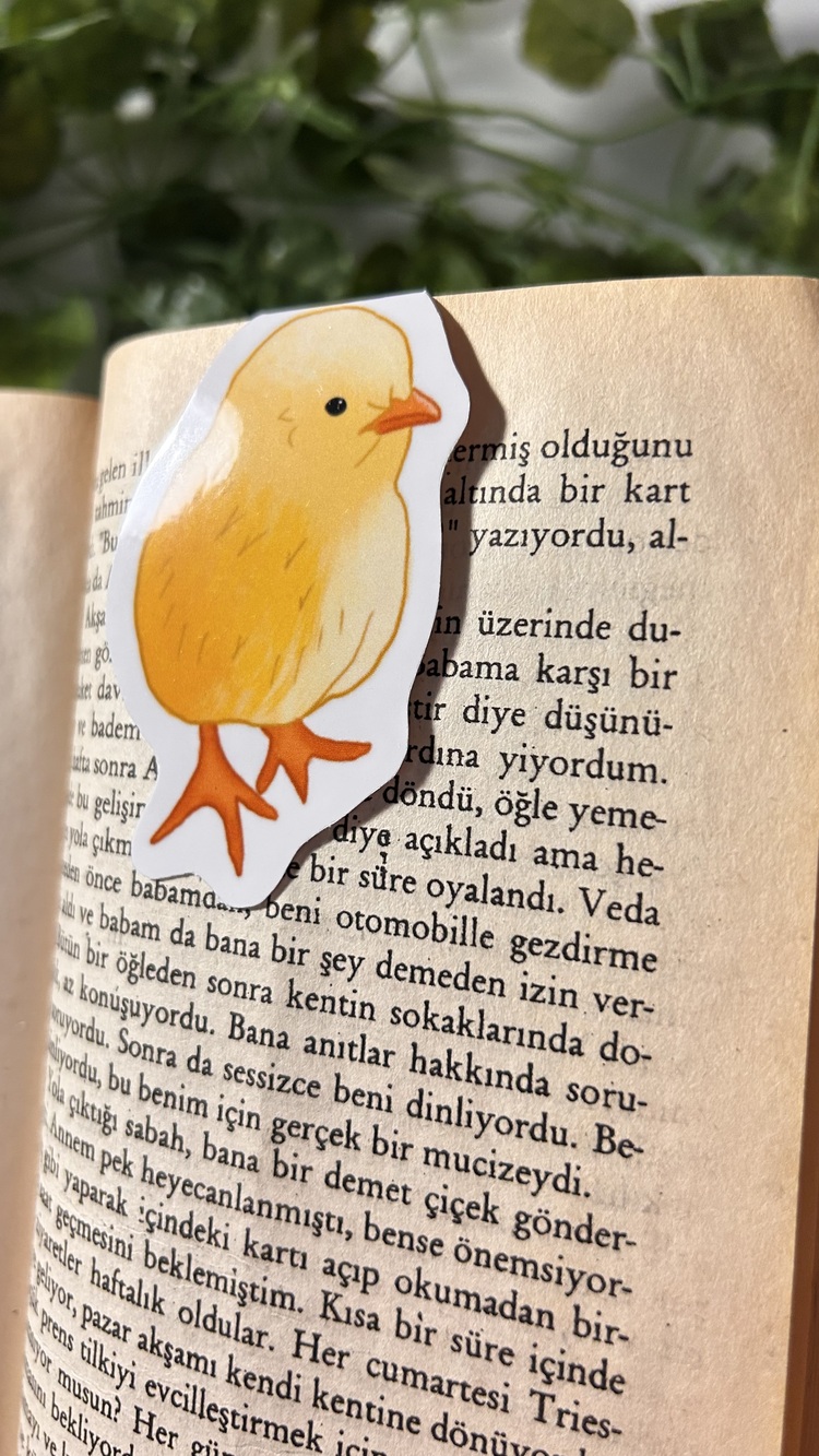 Mıknatıslı Civciv kitap ayracı, Magnetli kitap ayracı, Manyetik kitap ayracı