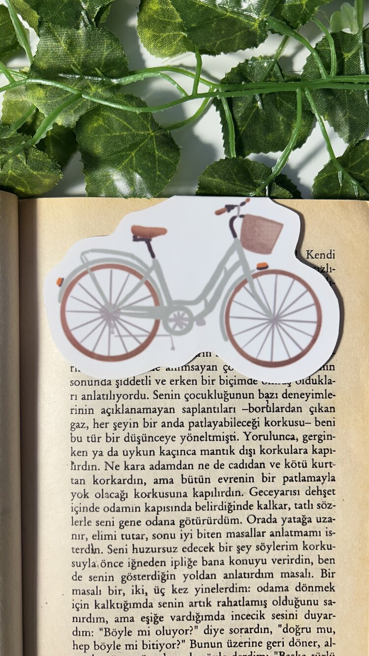 Bisiklet mıknatıslı kitap ayracı