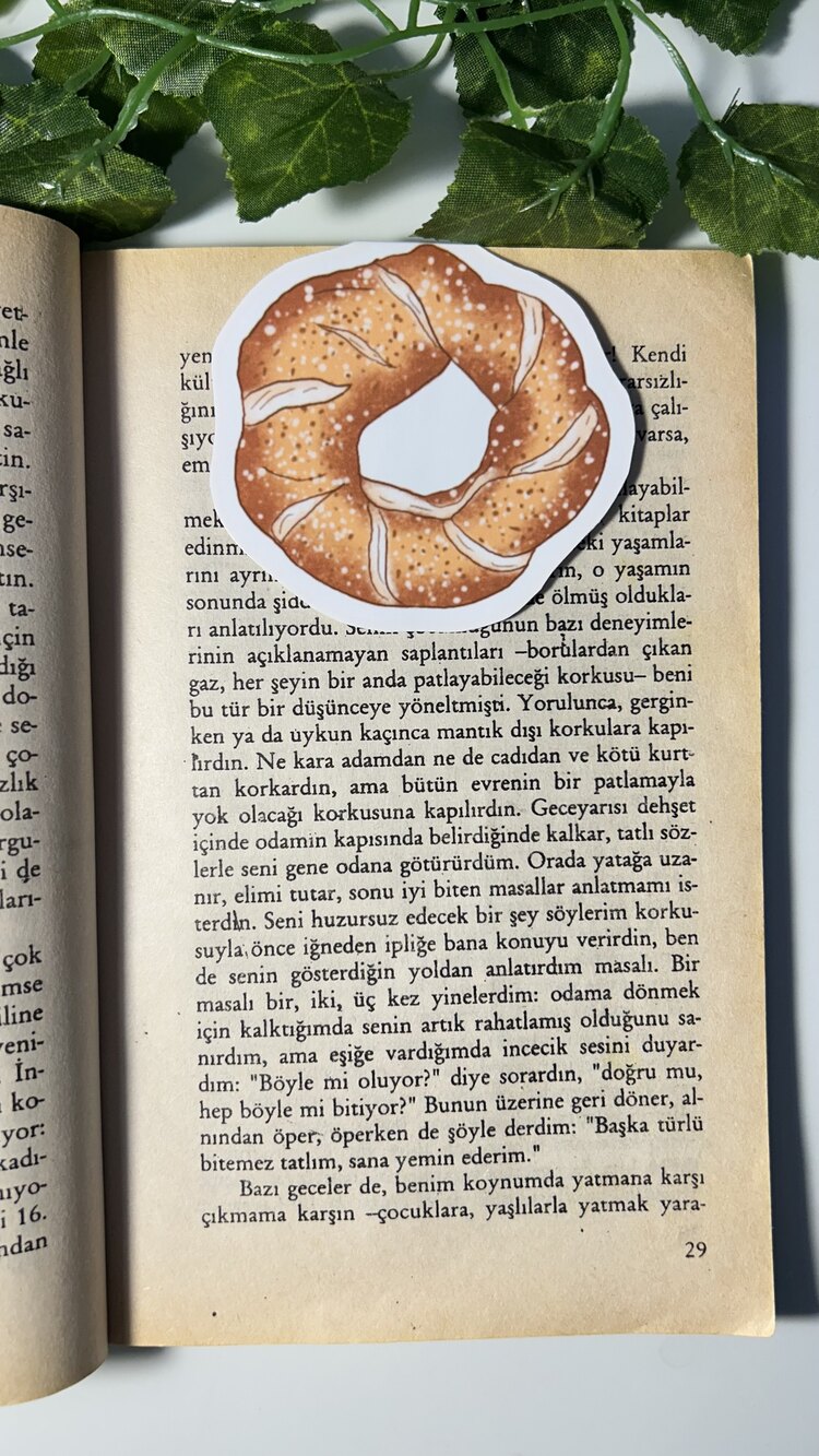 Simit mıknatıslı kitap ayracı