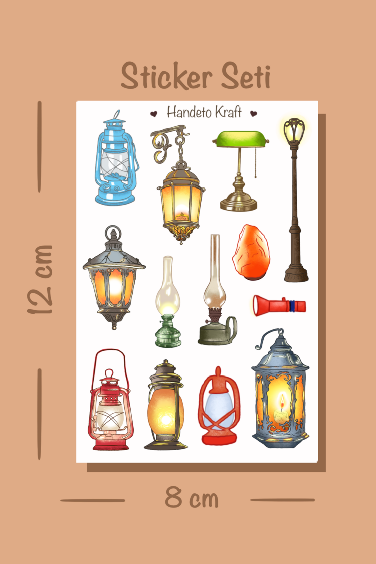 Vintage sticker seti 4'lü Set, 8x12 cm, çıkartma, bullet journal, scrapbook, kolaj, etiket