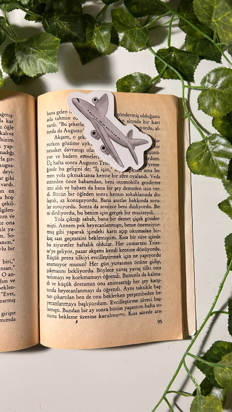 Mıknatıslı Uçak kitap ayracı, Magnetli kitap ayracı, Manyetik kitap ayracı