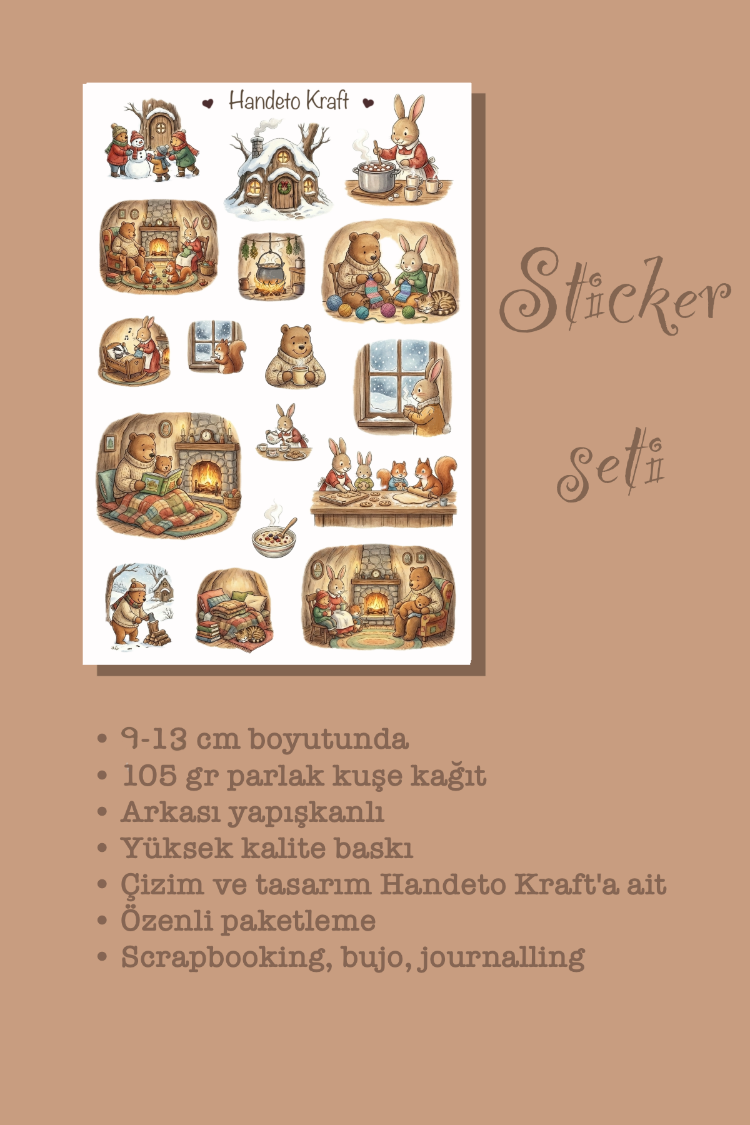 Masal Temalı Sticker Seti Çıkartma Scrapbook Bullet Journal Etiket Ajanda
