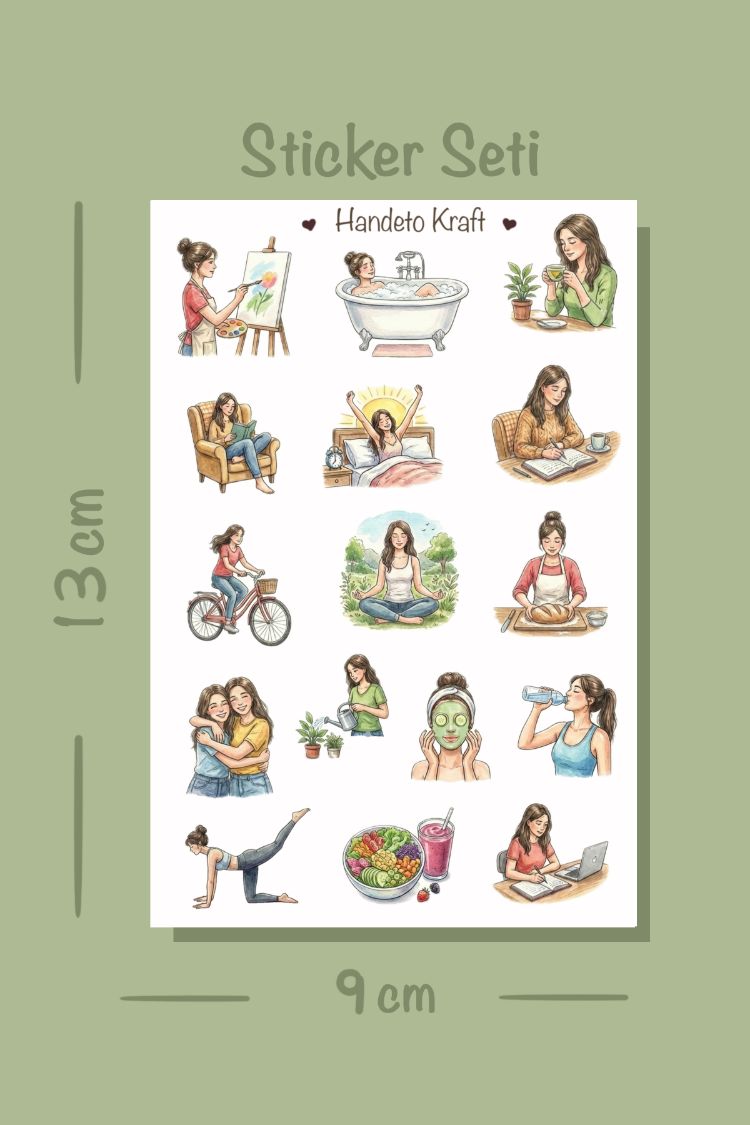 Motivasyon ve Olumlama Sticker Seti Çıkartma Scrapbook Bullet Journal