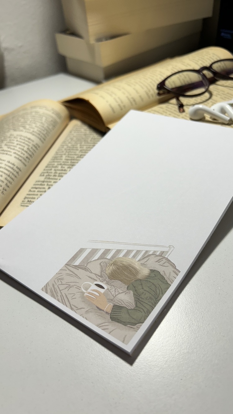 Uyku kahve Notepad Çek Kopar Defter, Tutkallı Bloknot, A5, Çizgisiz Defter